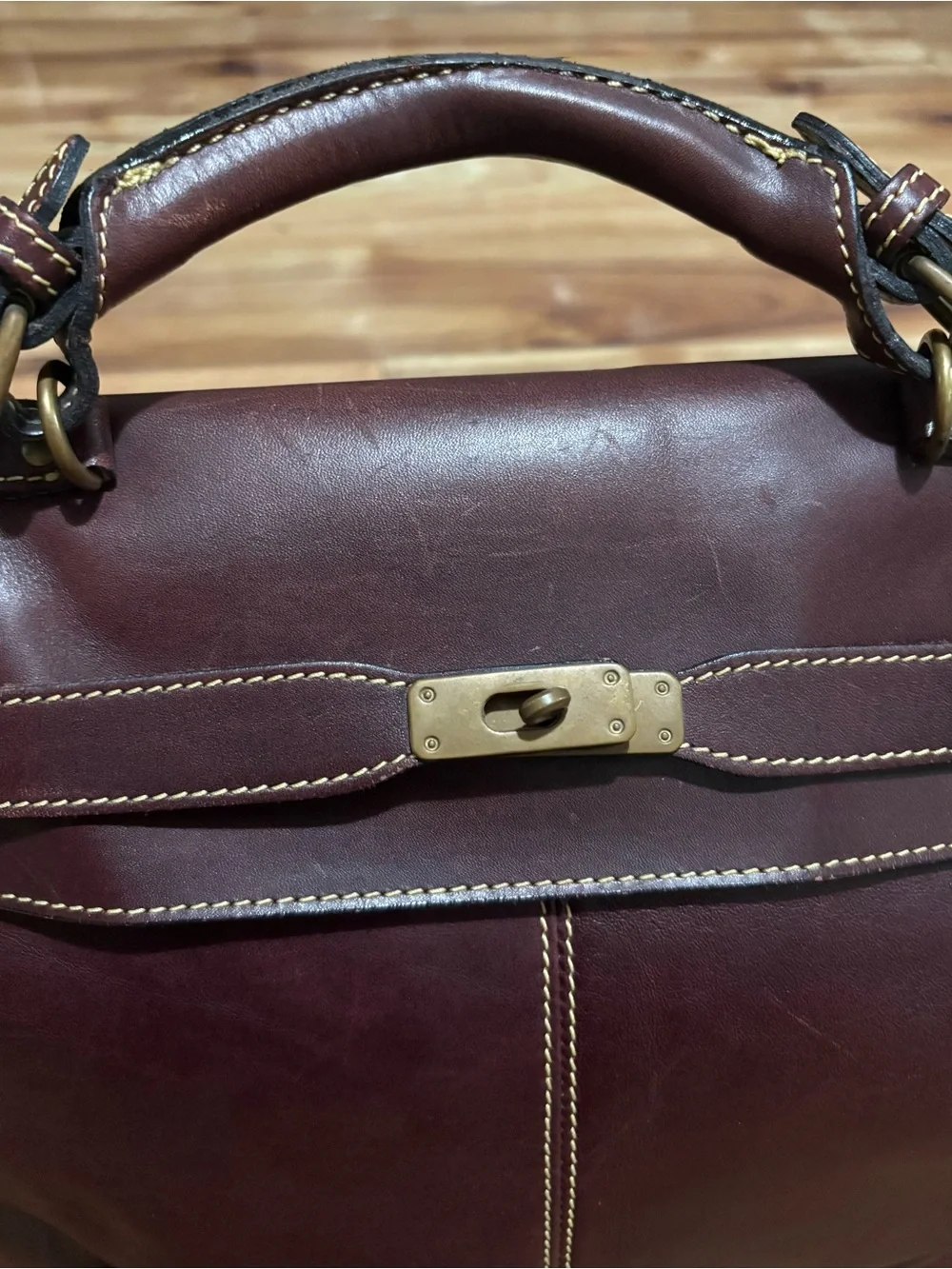 Vintage Holland Brothers Leather Polo Bag
